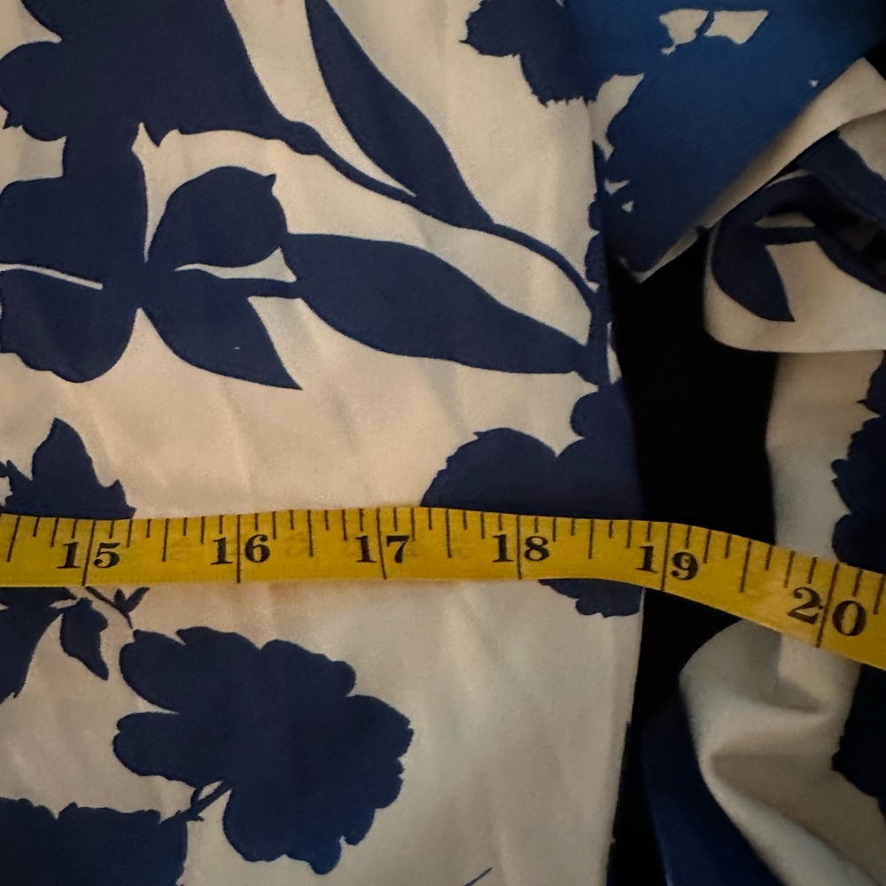 the blue halter cut out ruffle maxi Dress Size XL wedding multi blue wht floral - Picture 11 of 15
